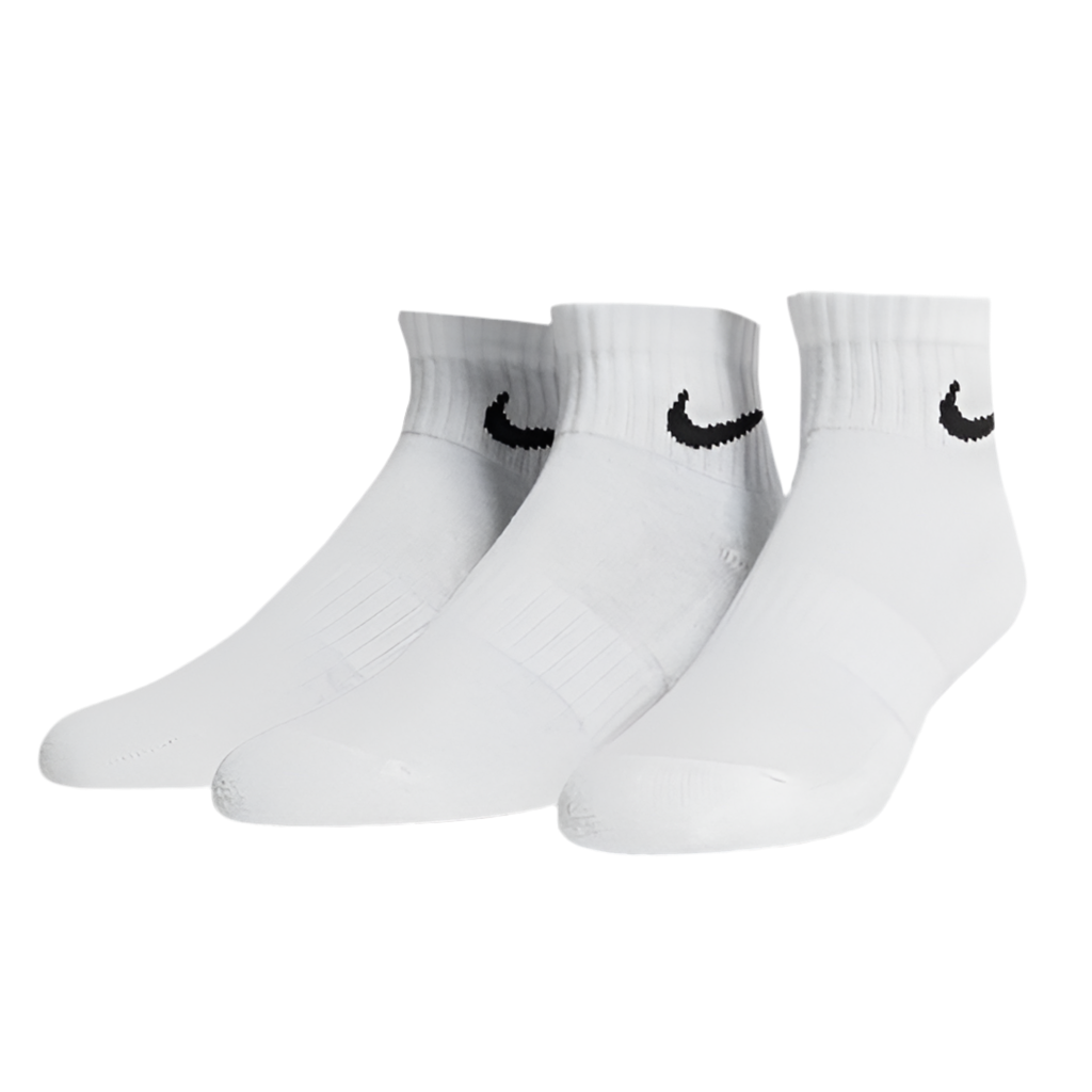Nike Lightweight Quarter Ankle Socks (White) (3 pairs)