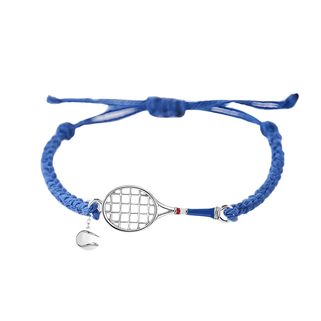 Tennis Racket Adjustable Cord Bracelet