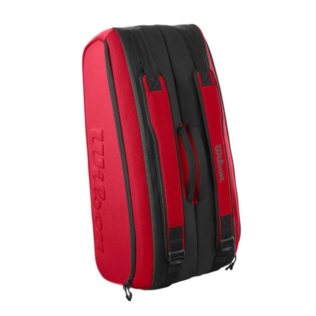 Wilson Super Tour Clash v2 (9 Pack) Tennis Racket Bag (Red-Black)