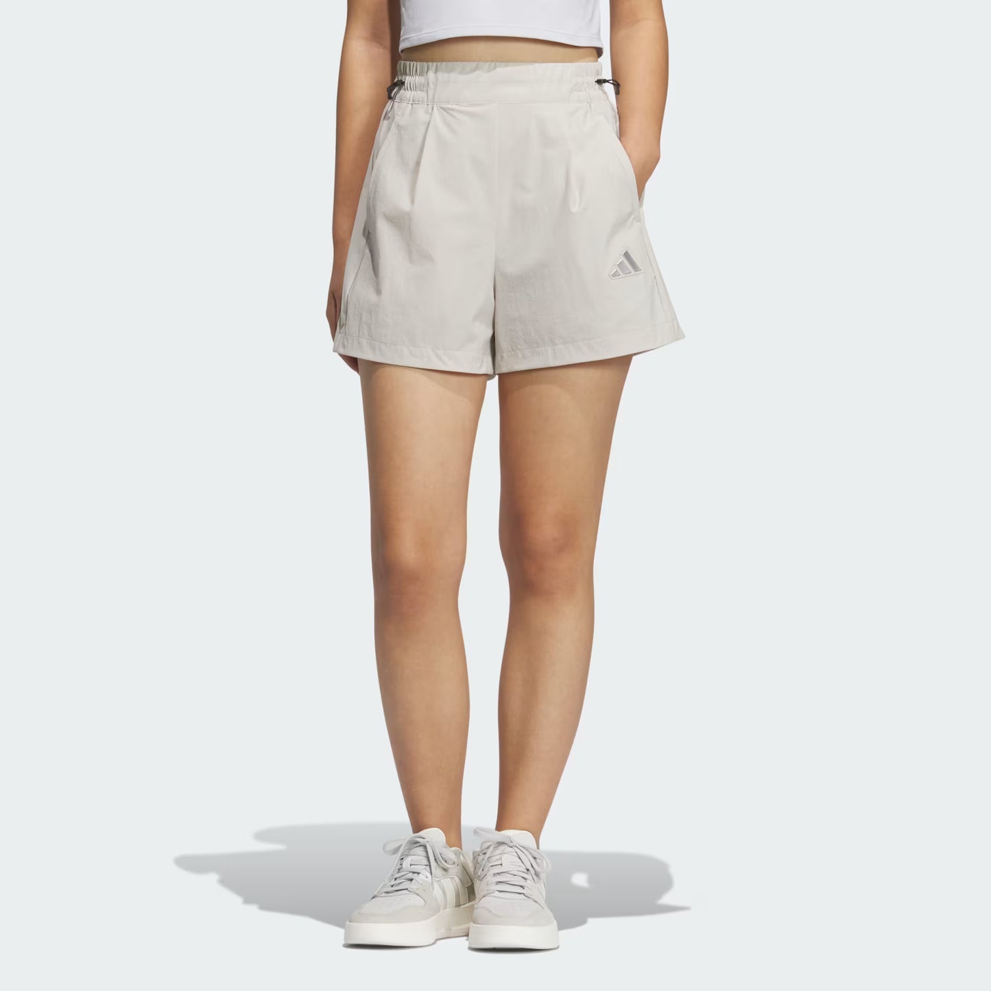 Adidas Women’s Modern Tech Woven Shorts (Beige)