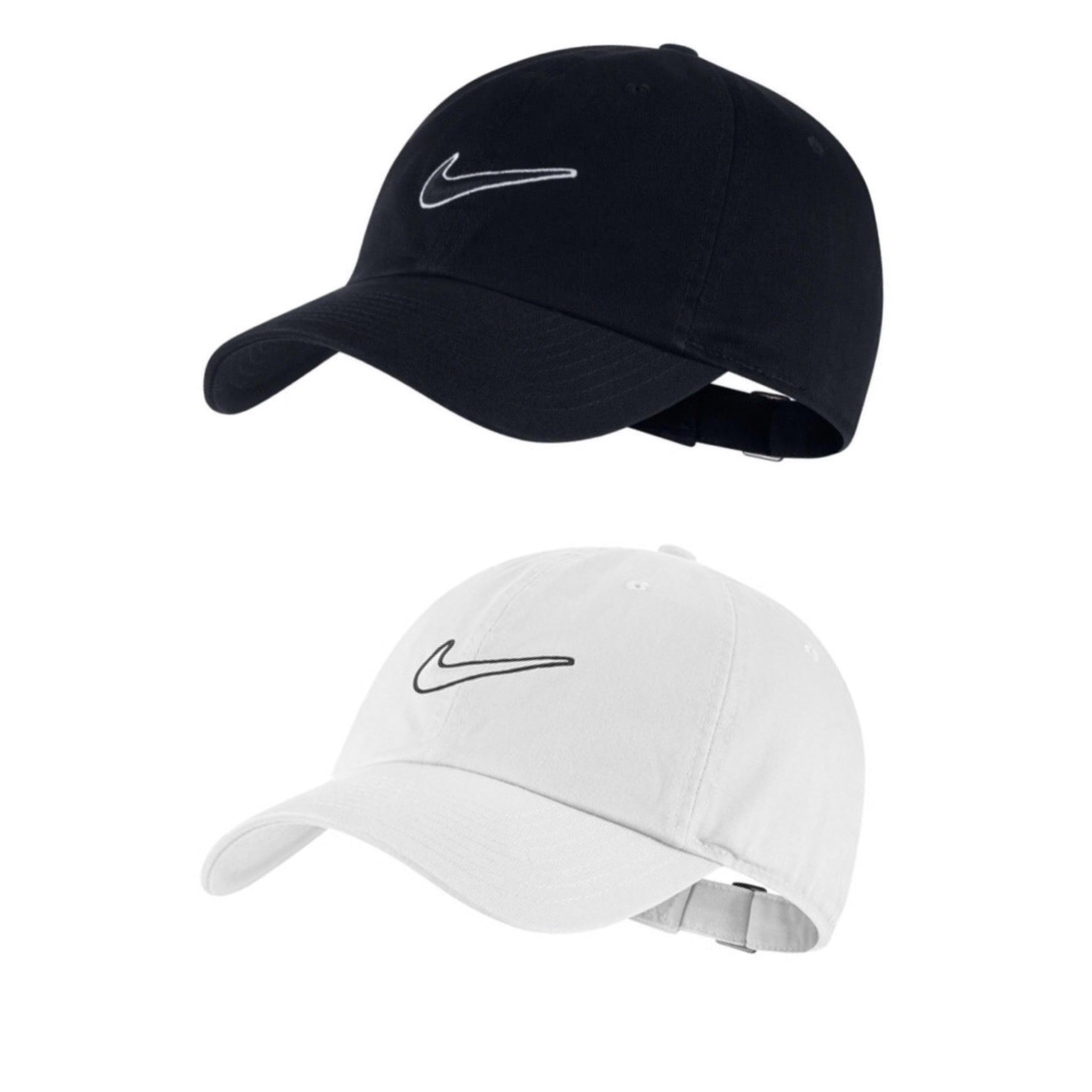 Nike Unisex Heritage 86 Essential Swoosh Cap (Black White)