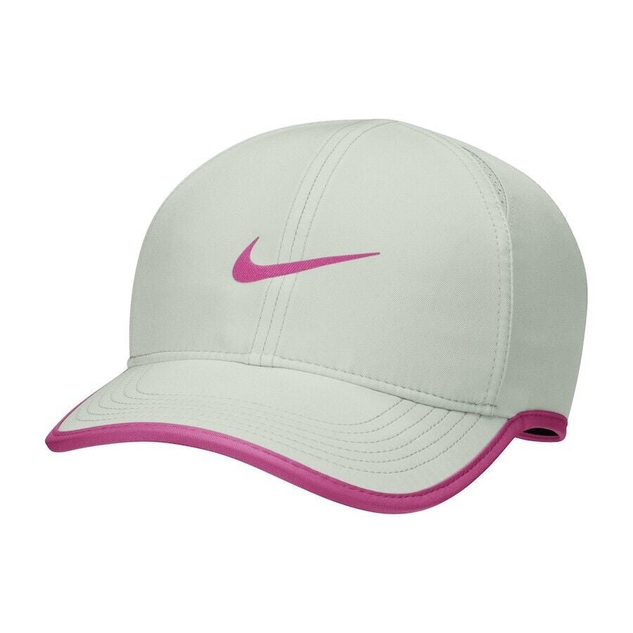 Nike Kids Youth Junior Dri-FIT Featherlight Adjustable Cap (Light Silver-Active Fuchsia)
