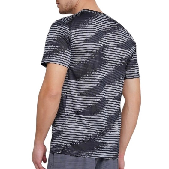 Nike Men's Dri-Fit Camo Top Tee Shirt (Black-grey)