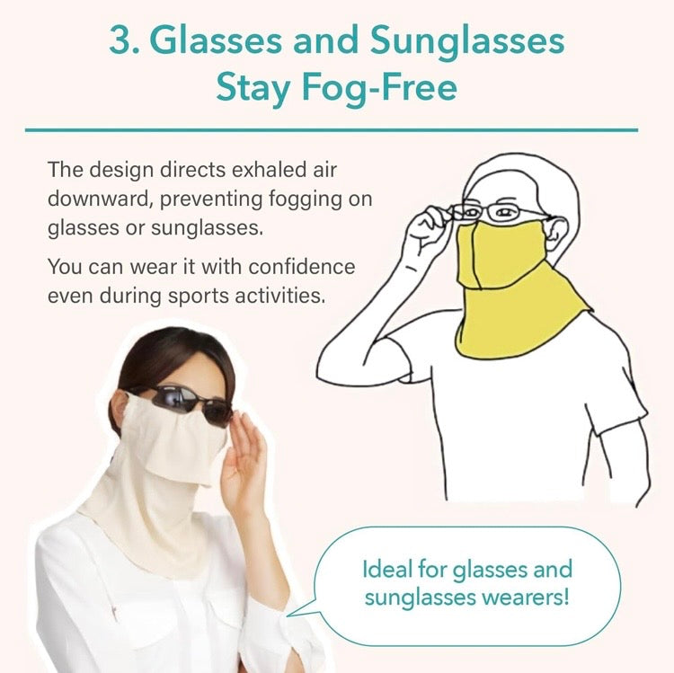 Yakenu Japan Face Cover (COOL) Washable UV Protection Cut Mask - SportStation HK