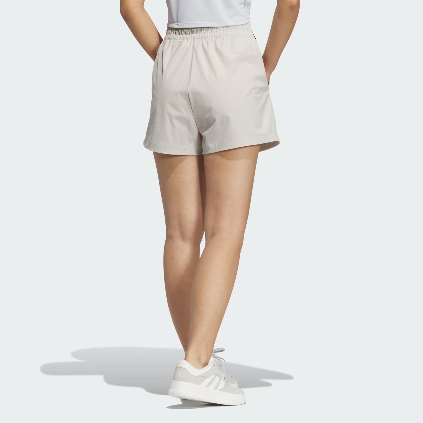 Adidas Women’s Modern Tech Woven Shorts (Beige)