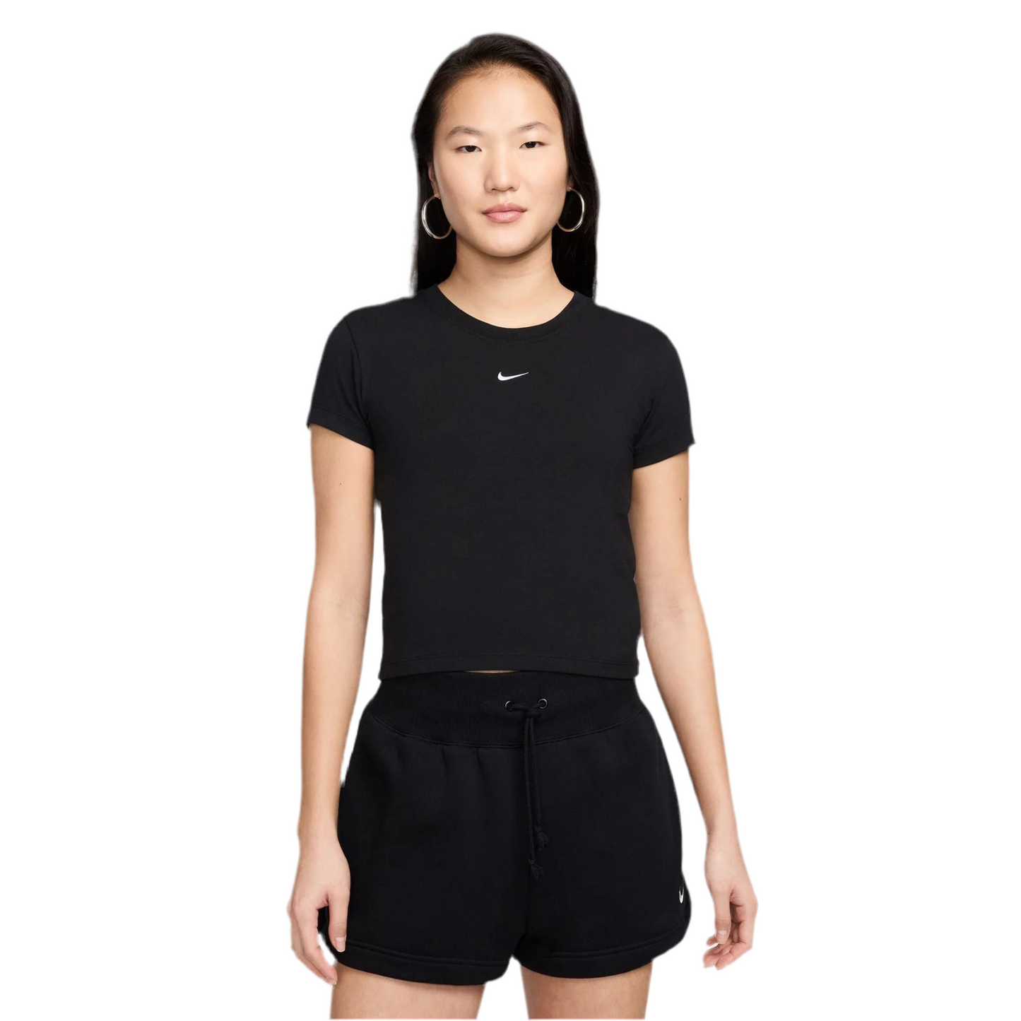 Nike Women’s Sportswear Chill Knit Tee Top T-Shirt (Black)