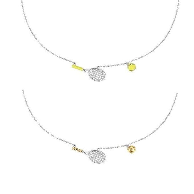 Tennis Racket Necklace (Gold / Silver)