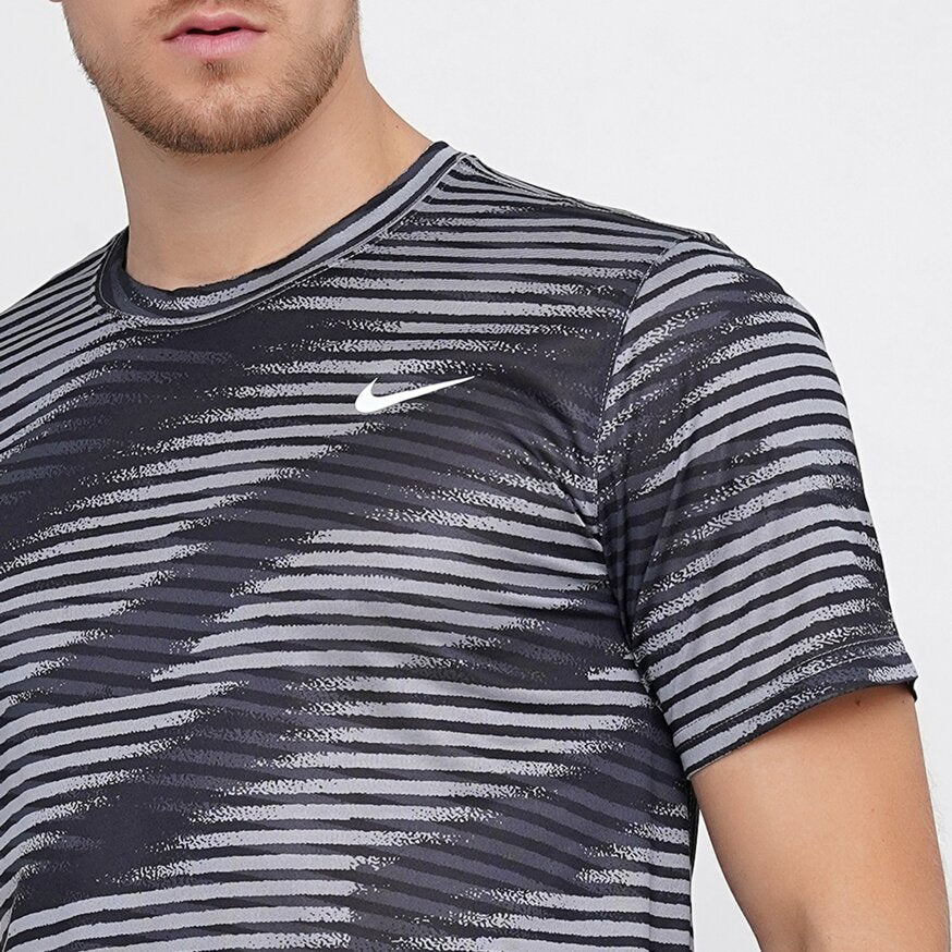 Nike Men's Dri-Fit Camo Top Tee Shirt (Black-grey)