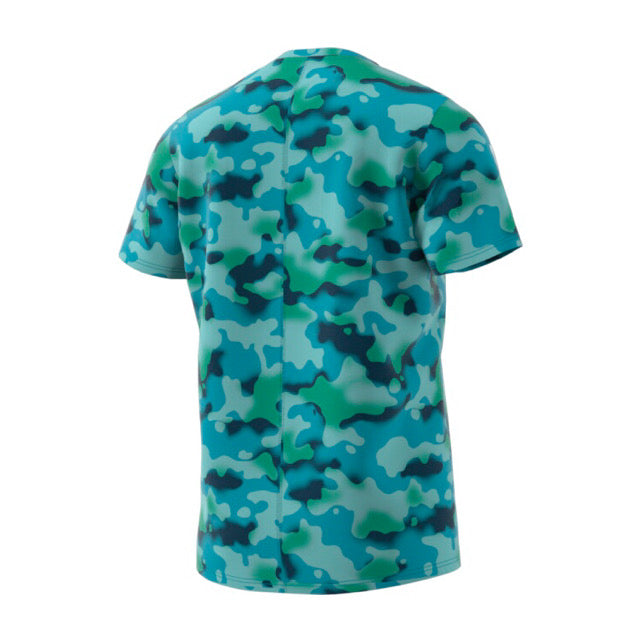 Adidas Men's Response Q2 Camo Top Tee Shirt (Aqua Green)