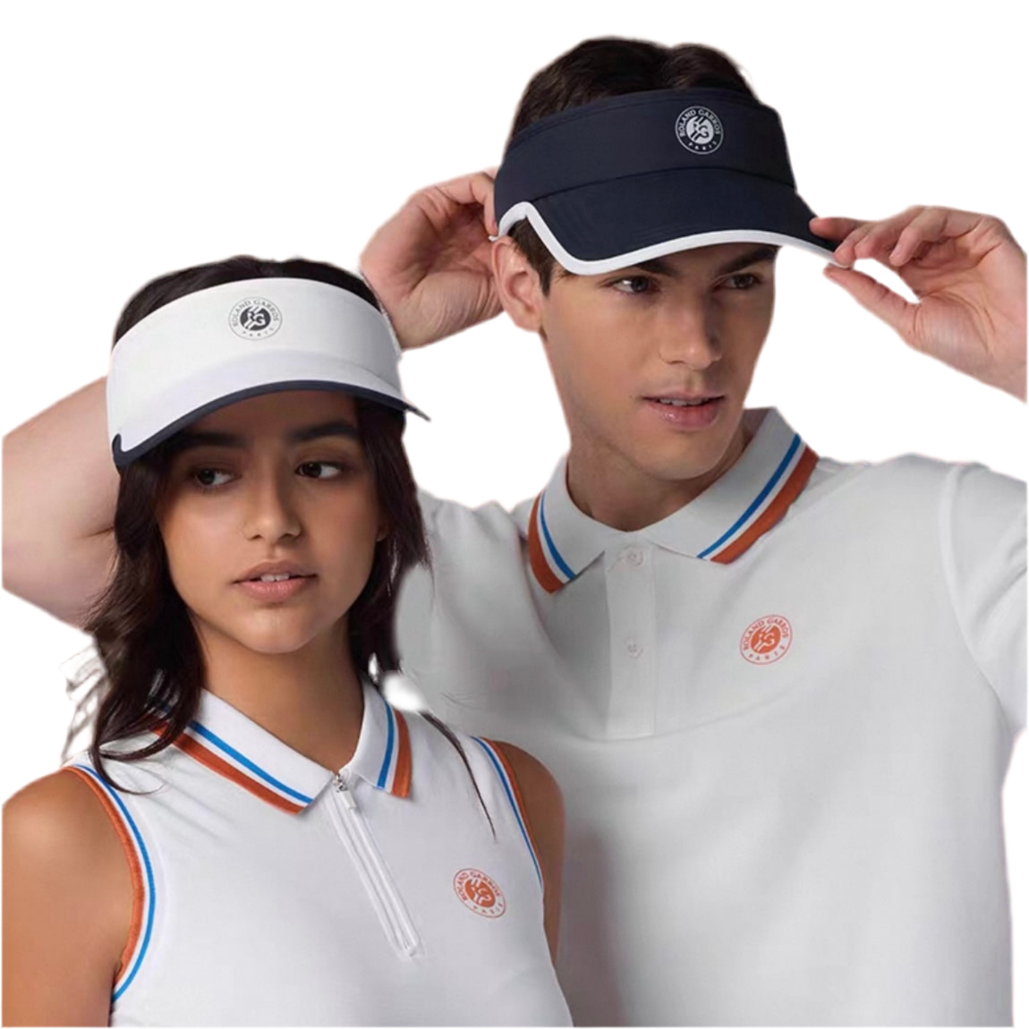 Roland Garros Logo Visor (White / Navy)