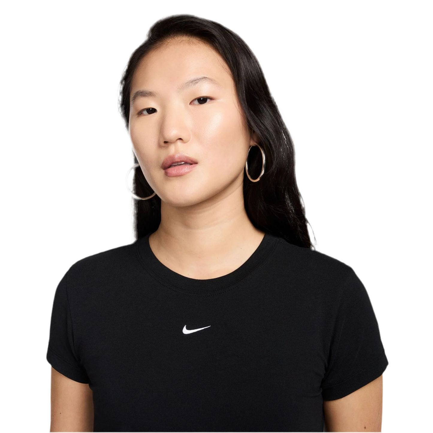Nike Women’s Sportswear Chill Knit Tee Top T-Shirt (Black)