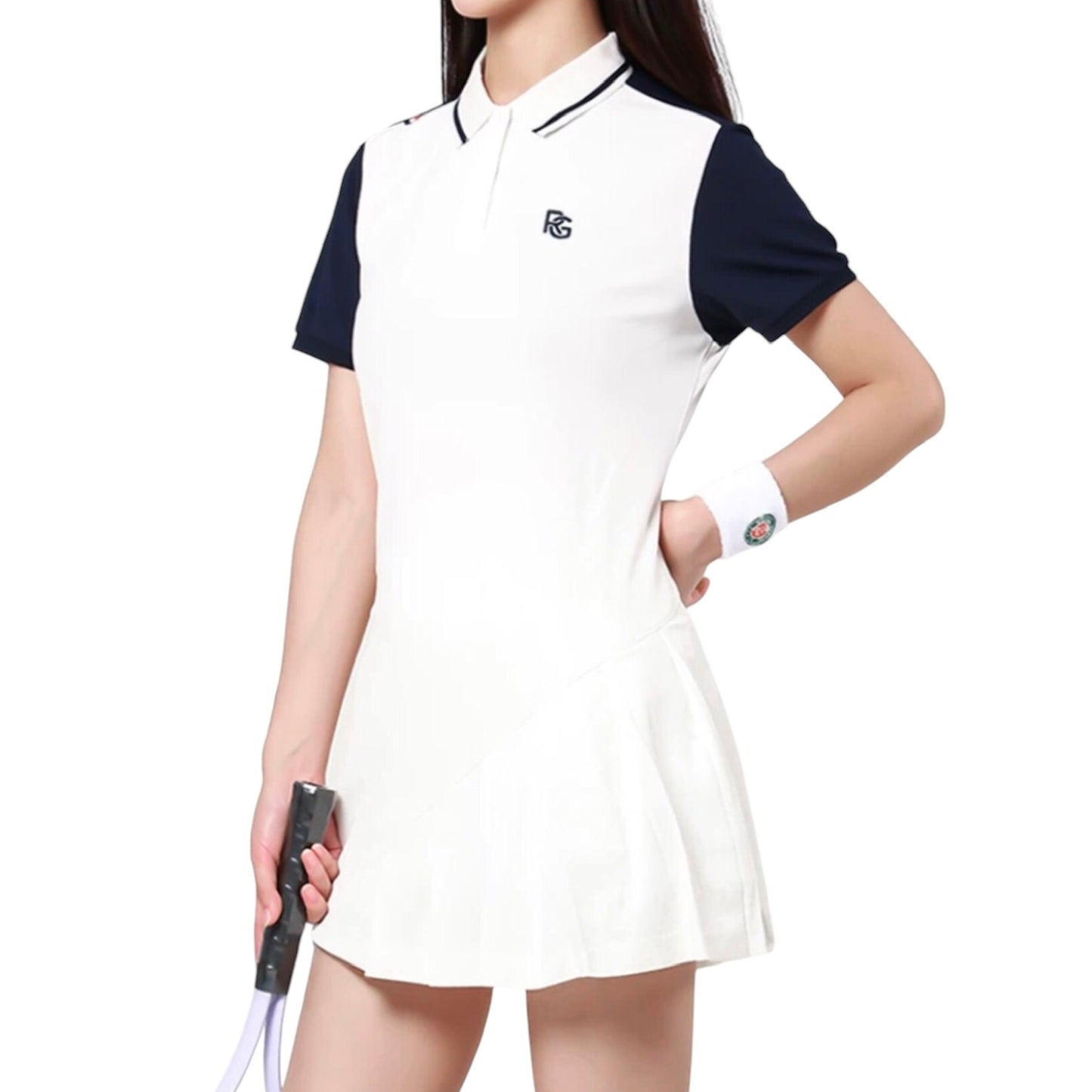 Roland Garros Women’s Logo Dress (White)