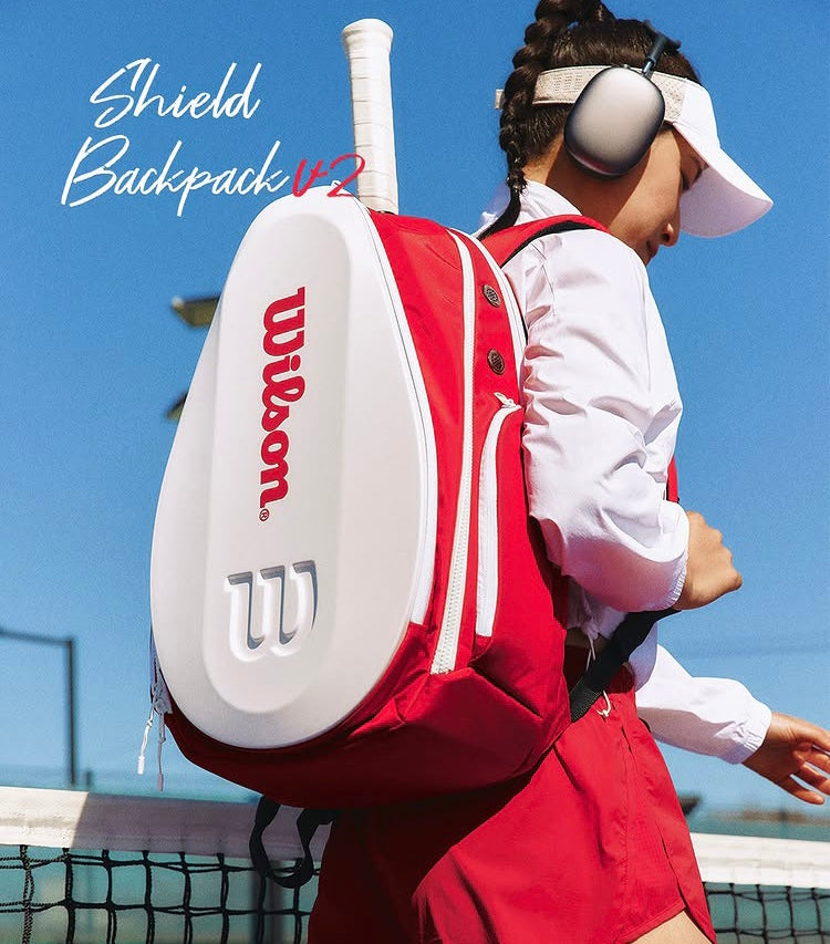 Wilson Tennis Shield Backpack Bag (Red-White)