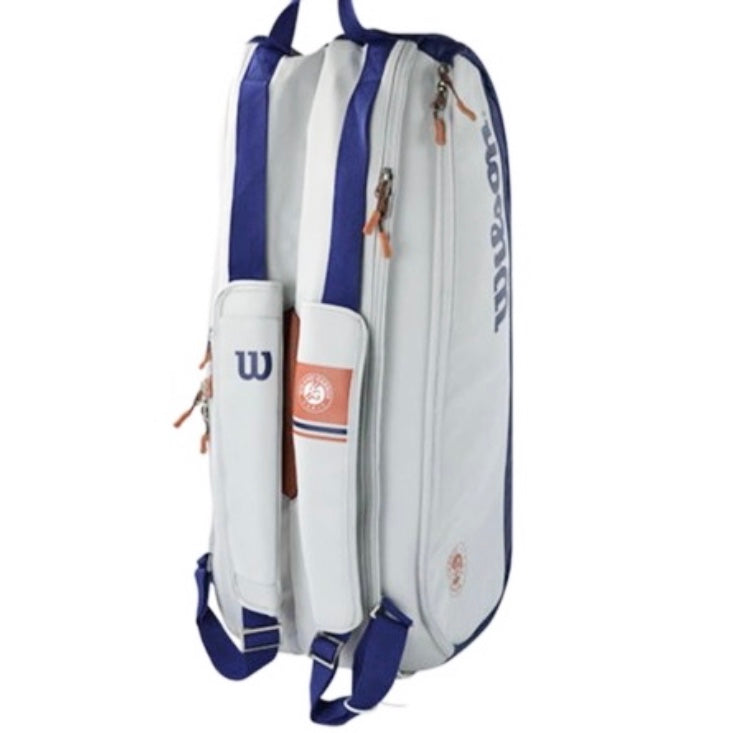 Wilson Roland Garros Premium (9 Pack) Racket Bag (Oyster Grey-Navy) - SportStation HK