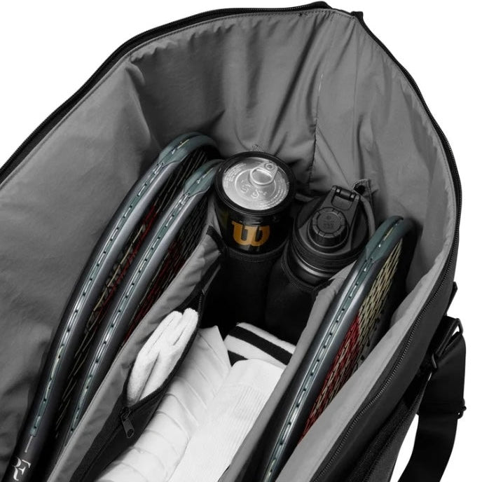 Wilson RF Practice Large Duffle (6 Pack) Racket Bag (Black)