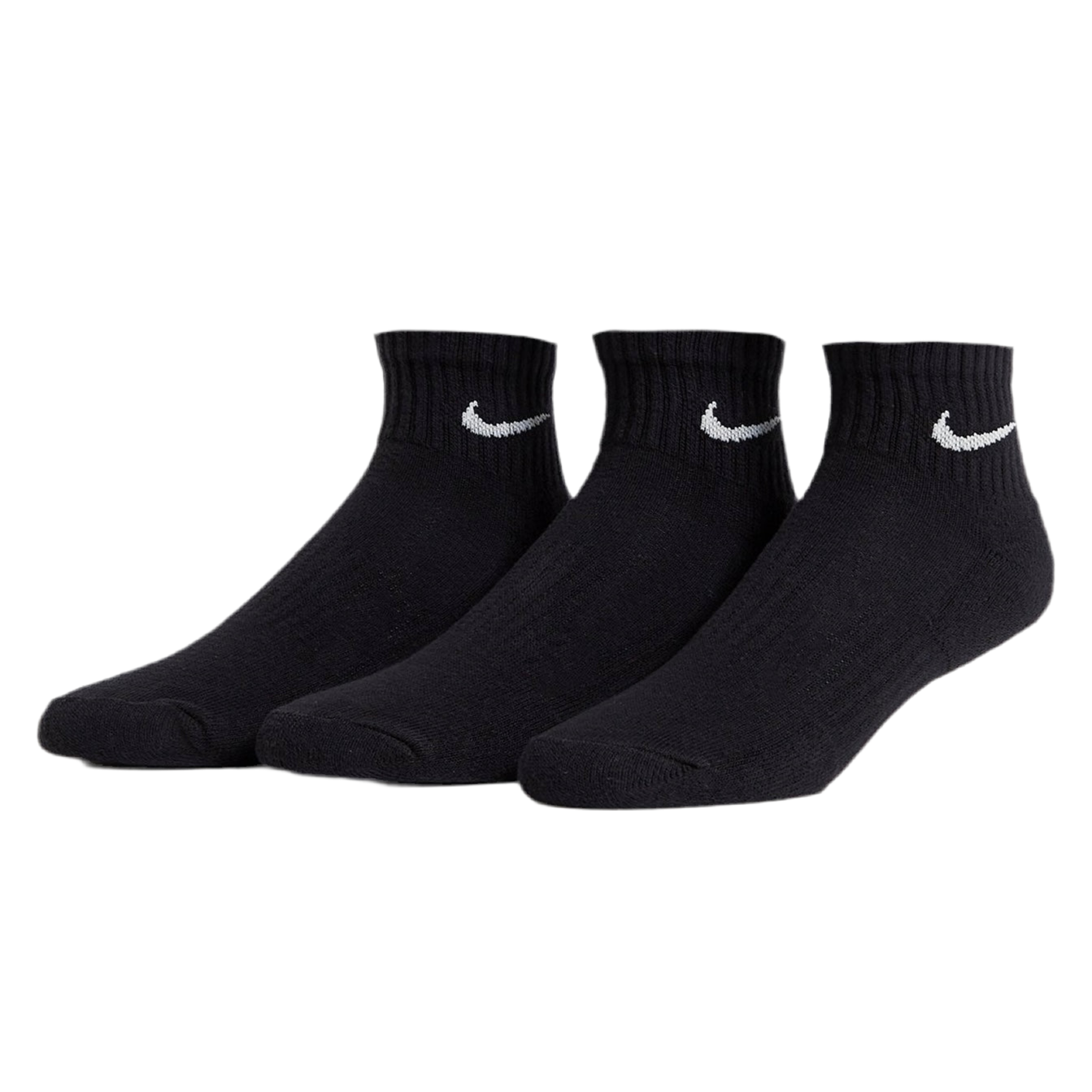 Nike Lightweight Quarter Ankle Socks (Black) (3 pairs)