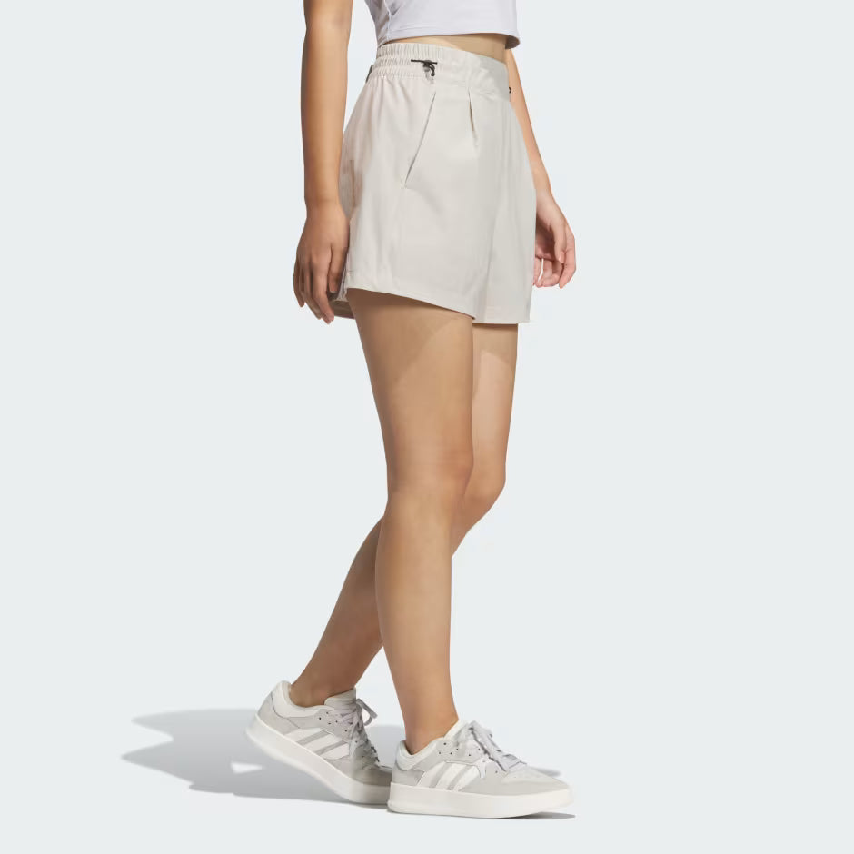 Adidas Women’s Modern Tech Woven Shorts (Beige)