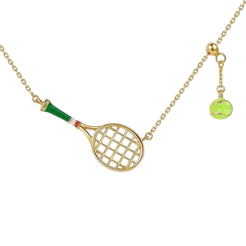 Tennis Racket Necklace (Gold / Silver)