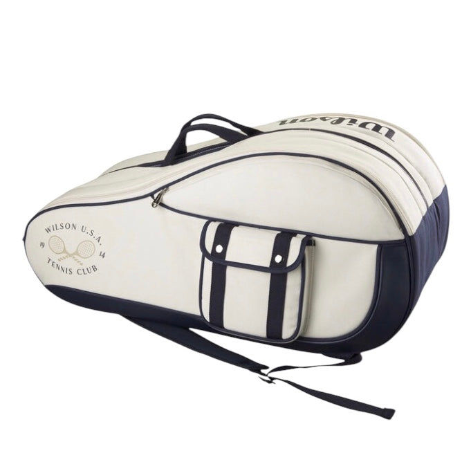 Wilson 1914 Heritage (12 Pack) Racket Bag (Off White-Dark Navy)