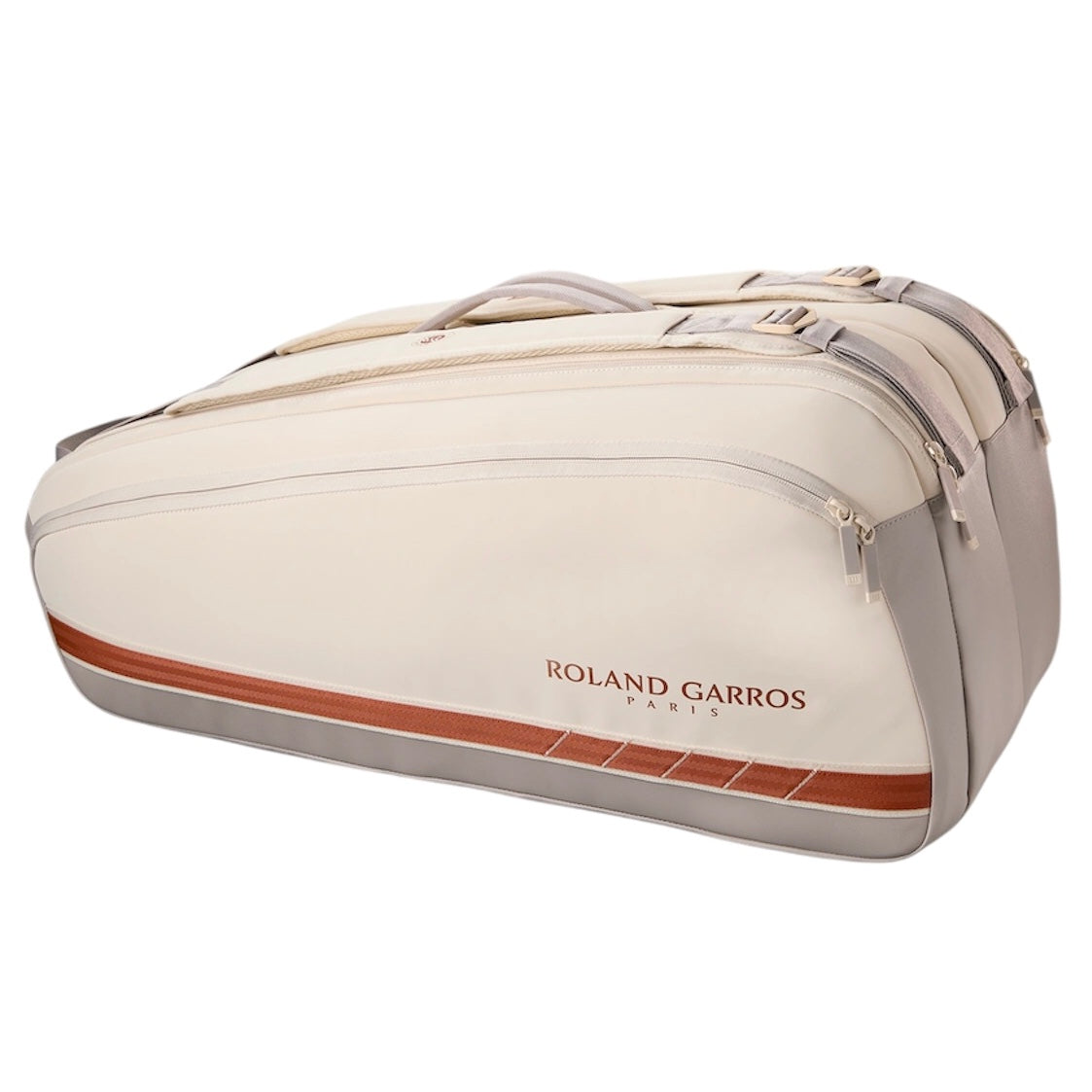 Wilson 2025 Roland Garros Super Tour (9 Pack) Racket Bag (Cream-Clay)