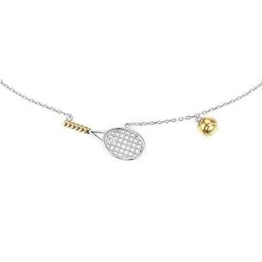 Tennis Racket Necklace (Gold / Silver)