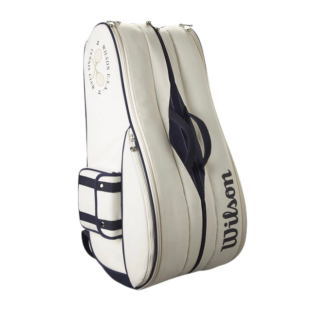 Wilson 1914 Heritage (12 Pack) Racket Bag (Off White-Dark Navy)