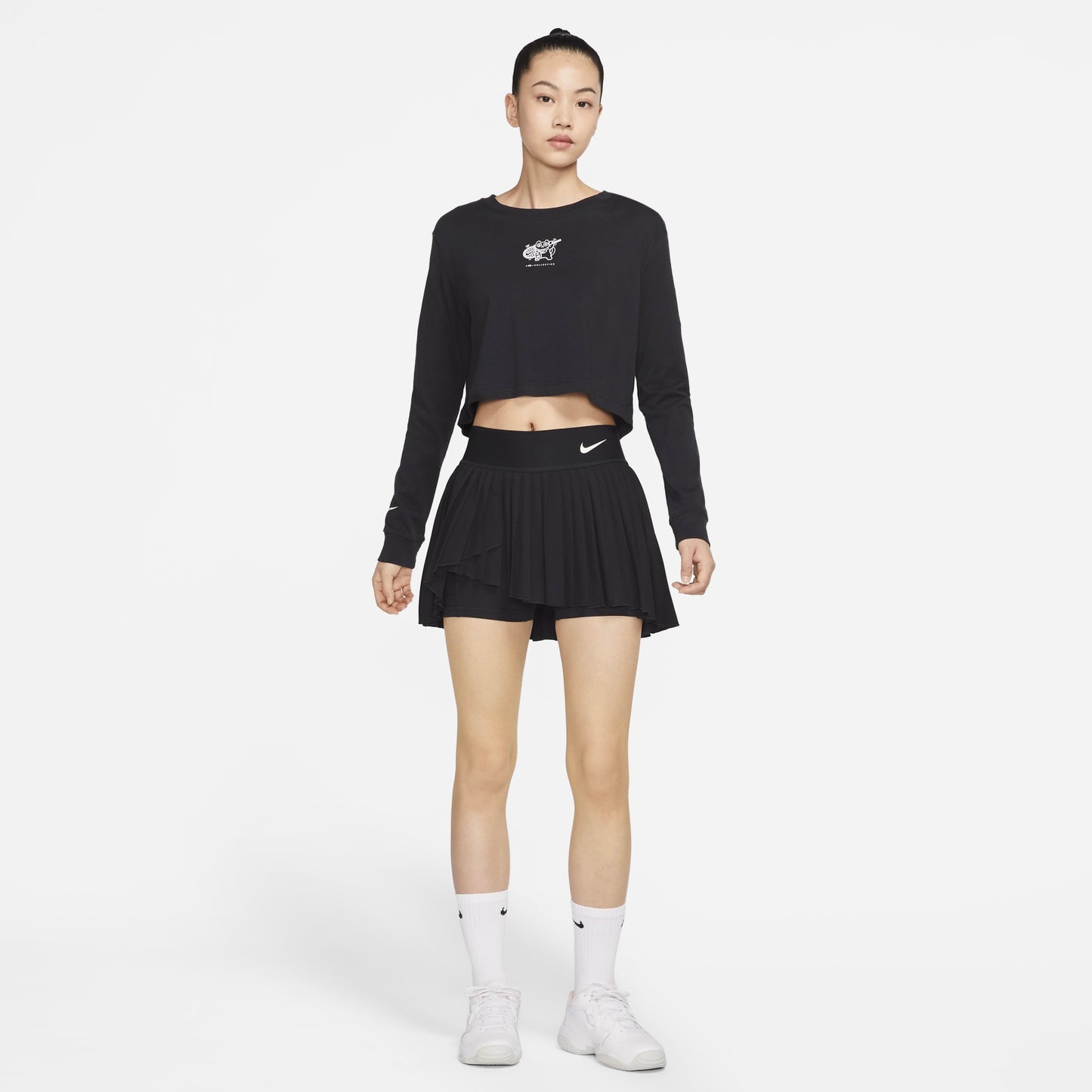 Nike Court Dri-FIT Advantage Women's Pleated Tennis Skirt (Black) DR6850-010