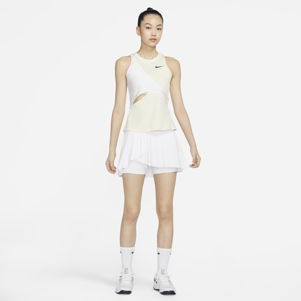 Nike Court Dri-FIT Advantage Women's Pleated Tennis Skirt (White) DR6850-100