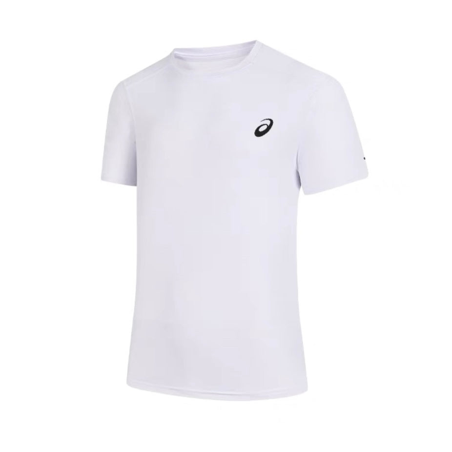 ASICS Men’s Dri-Fit Tee Top Shirt (White) - Main Image