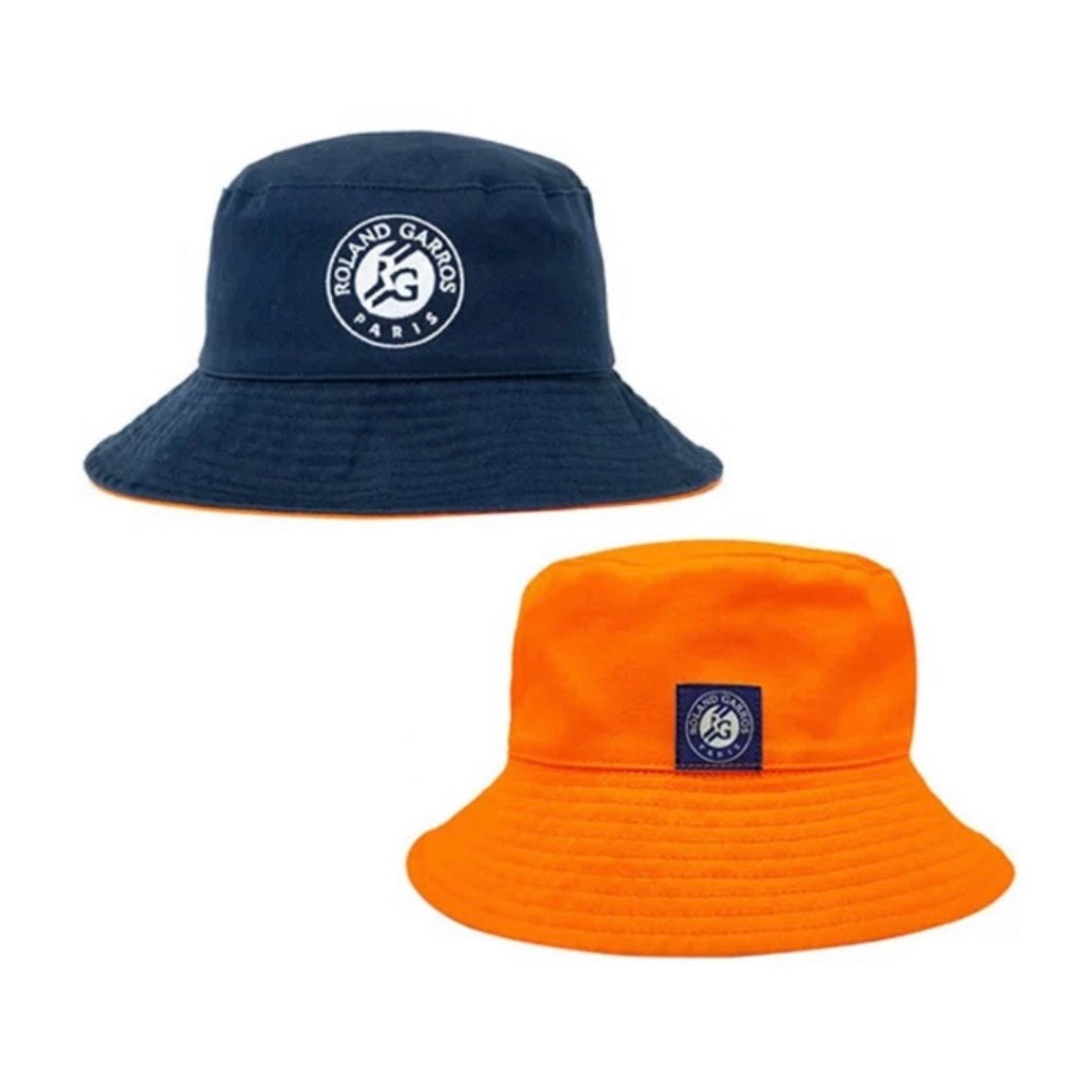 Roland Garros Reversible Bucket Hat Unisex Cap (Navy-Orange)