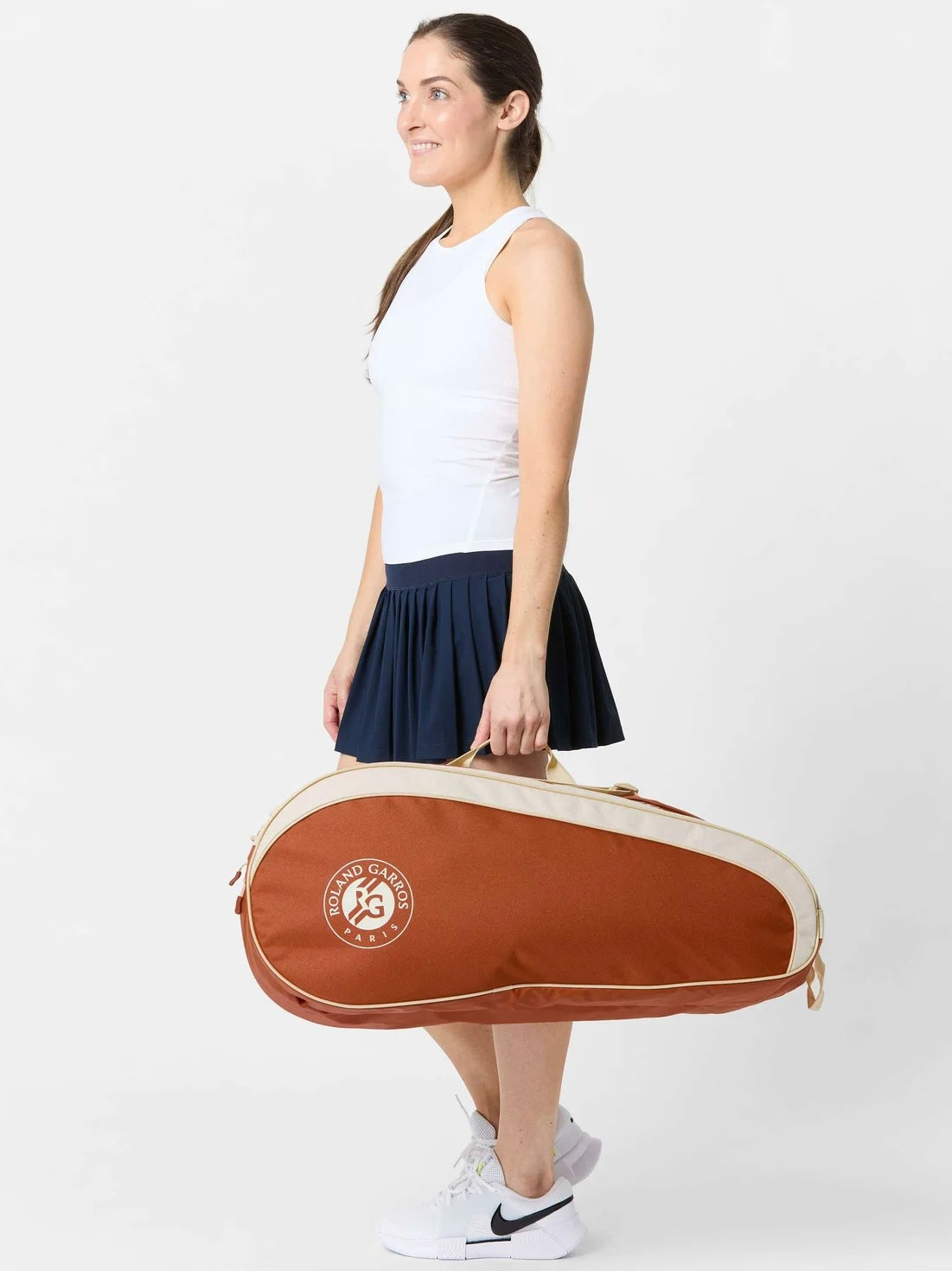 Wilson 2025 Roland Garros Team (6 Pack) Racket Bag (Cream-Clay)