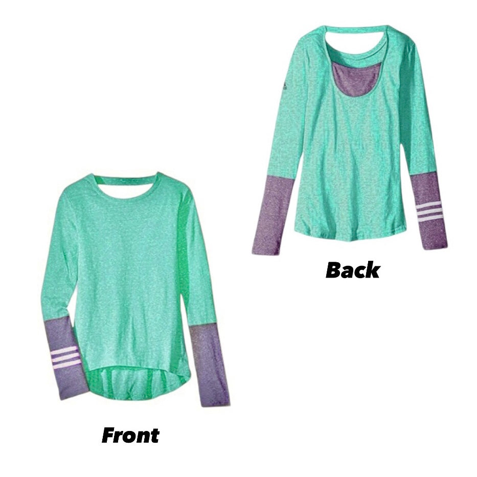 Adidas Youth Junior / Women’s Stylz Triblend Long Sleeve Top Tee Shirt