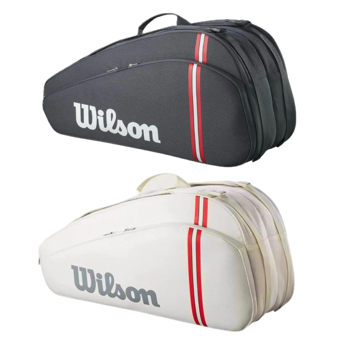 Wilson Tour 2025 (6 Pack) Racket Bag (Dark Grey Off White)