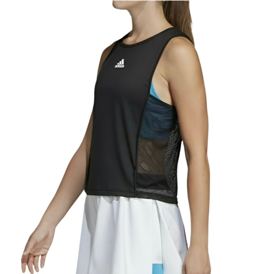 Adidas Women’s Escouade Cooling Training Tank Top (Black-blue) - SportStation HK