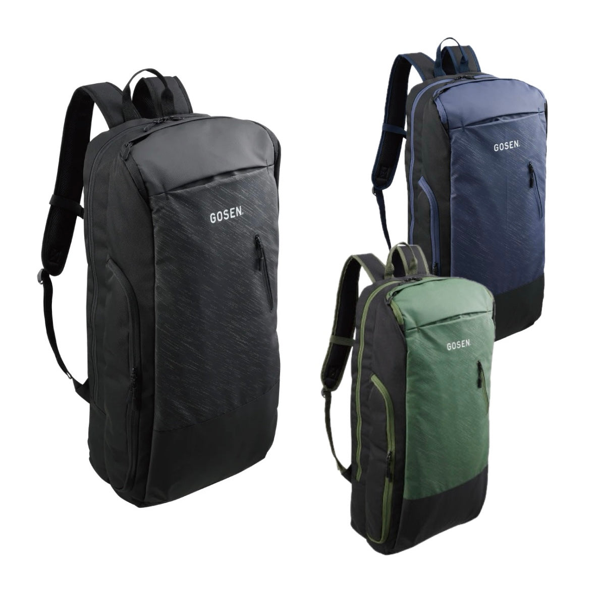 Gosen Townuse Racket Backpack Bag BA25TRB (Black / Navy / Green)