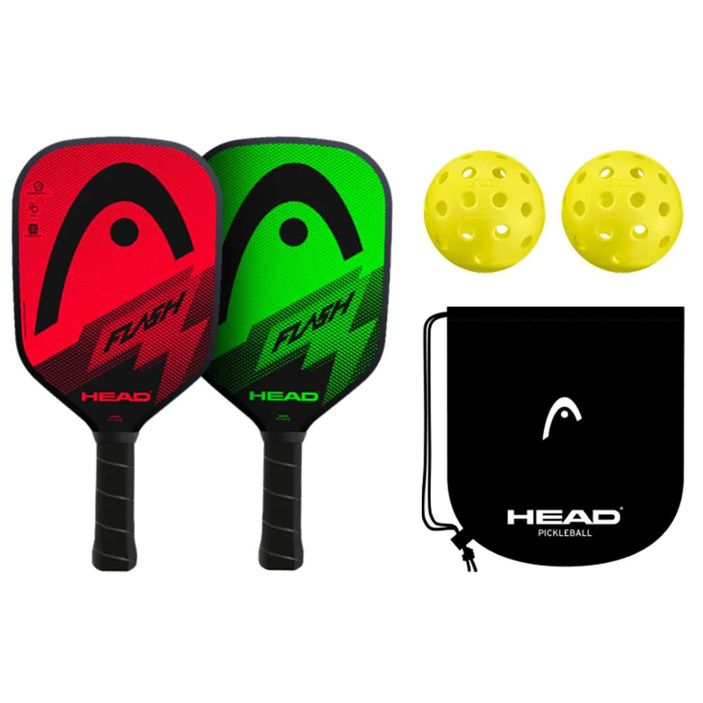 HEAD Flash Pickleball Pack (2 paddles+2 balls+1 Carrying case)