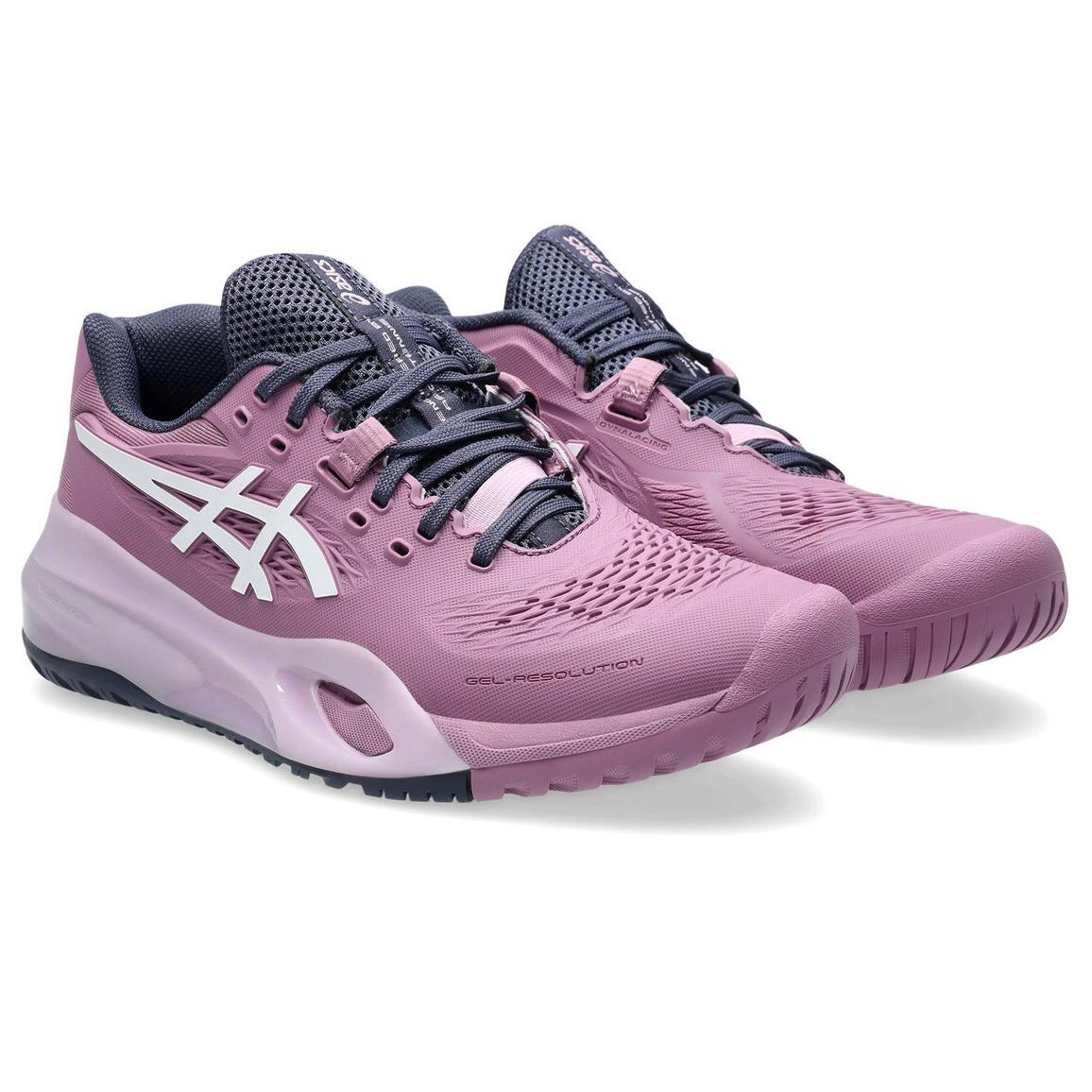 Asics Gel-Resolution X Wide Women's Tennis Shoes (Ube purple-White)