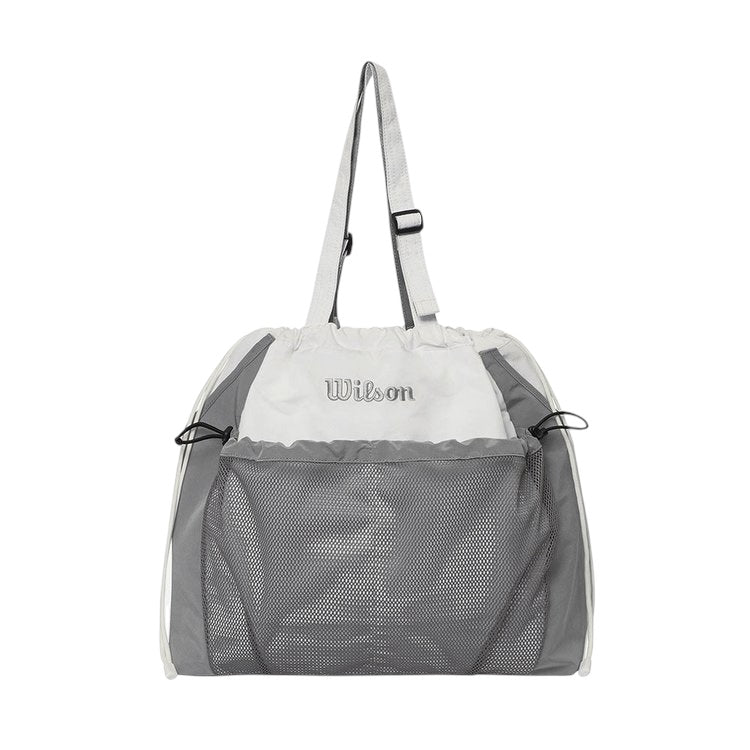 Wilson All Around Drawstring Multi Purpose Tote Bag (White-Grey)