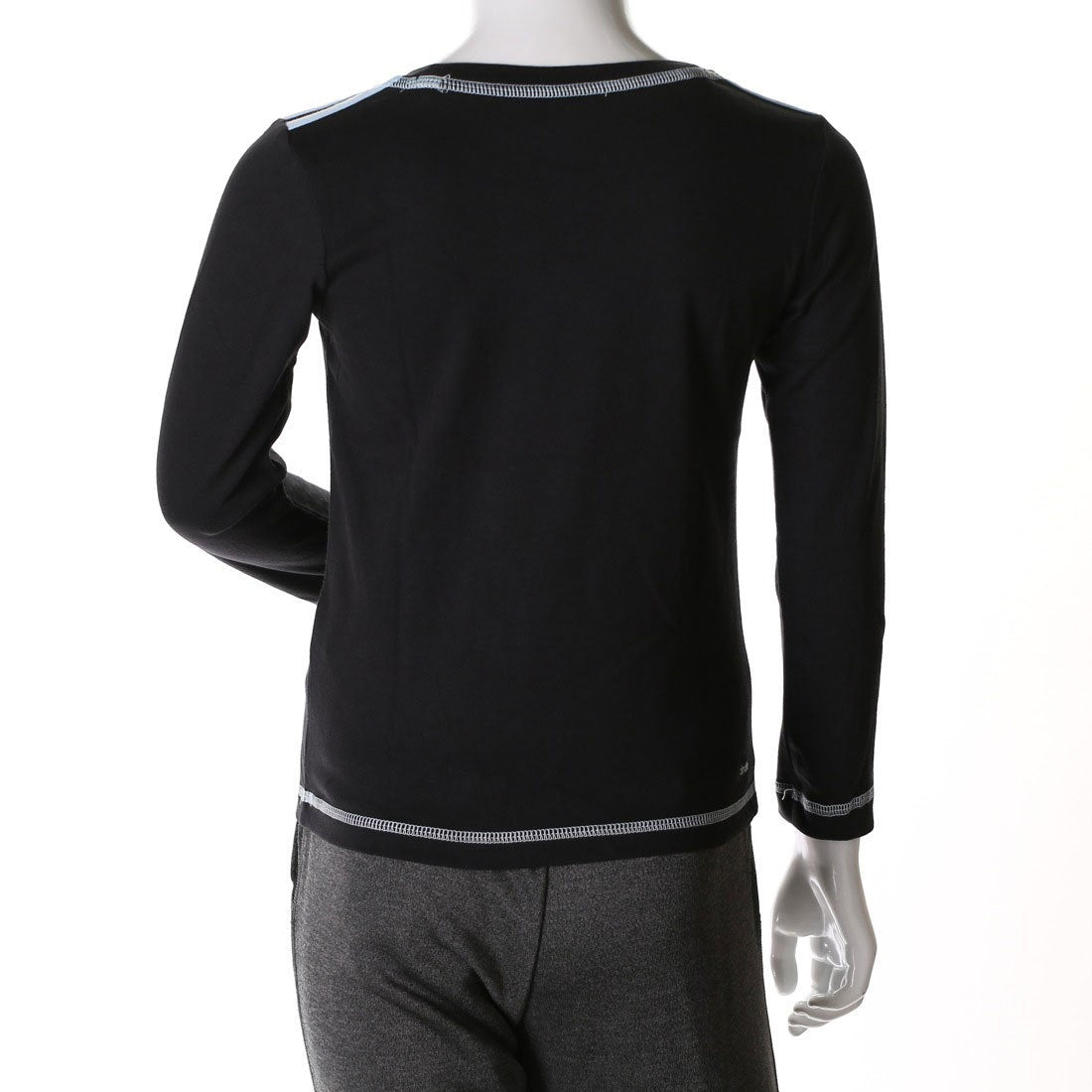 Adidas Junior Kids Girls Linear Logo Long Sleeve T-Shirt (size 130) Black-white