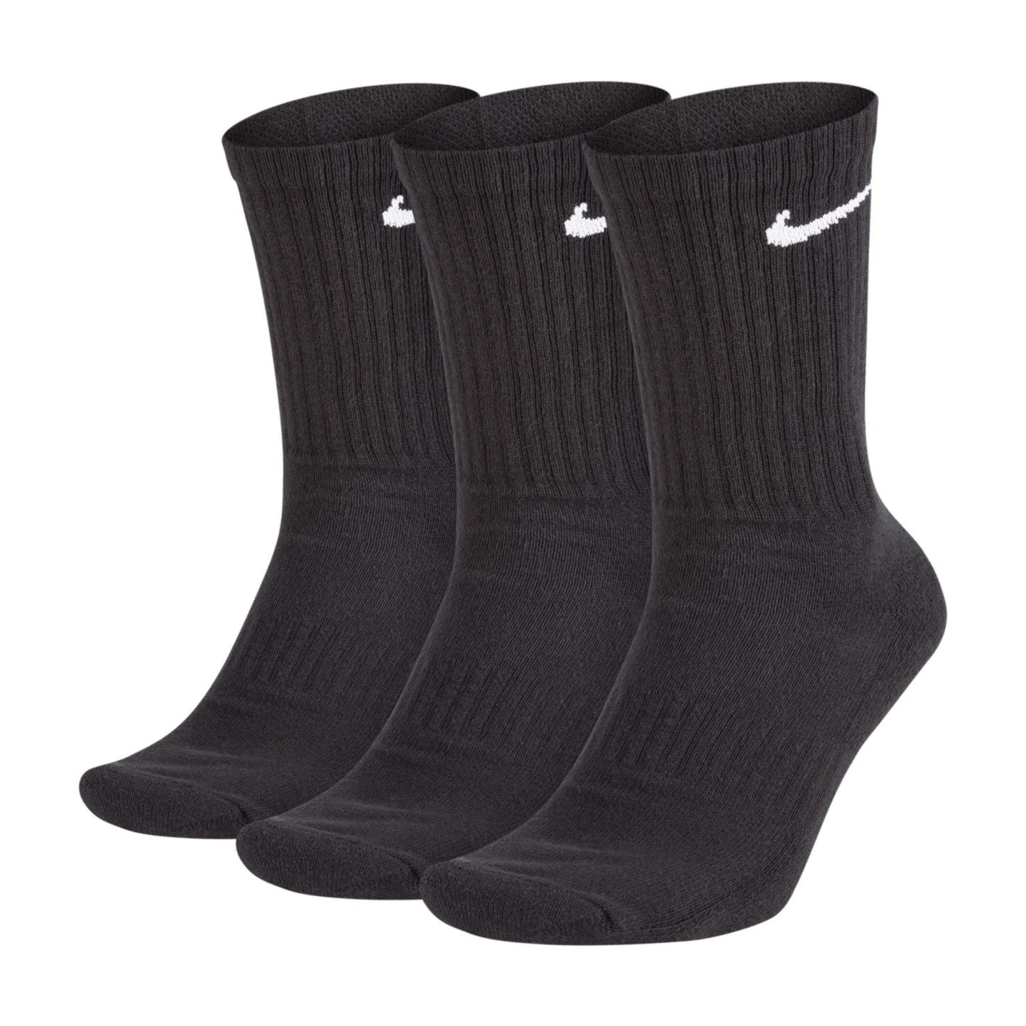 Nike Cotton Cushioned Crew 3-Pack Socks (black) - SportStation HK