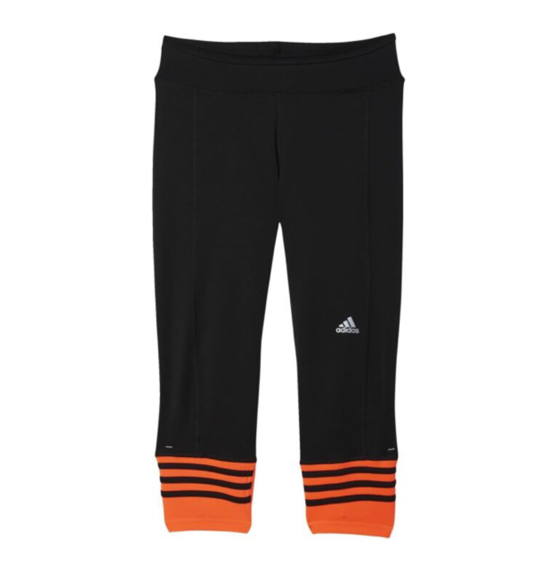 Adidas Women's Response 3/4 Tights Pants Leggings (Black-Neon orange) (size M) - SportStation HK