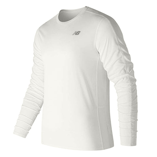 New Balance Men’s Go 2 Tee Top Long Sleeve Shirt (White)