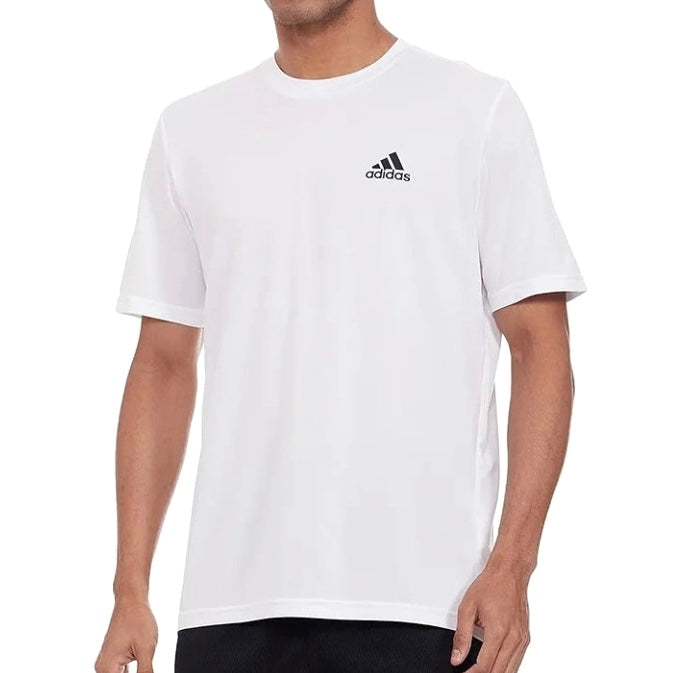 Adidas Men's Aeroready Designed To Move Sports Top Tee Shirt (White)