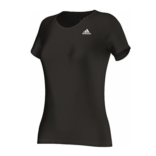 Adidas Women's Basic Performance Tee Top T-Shirt (Black)