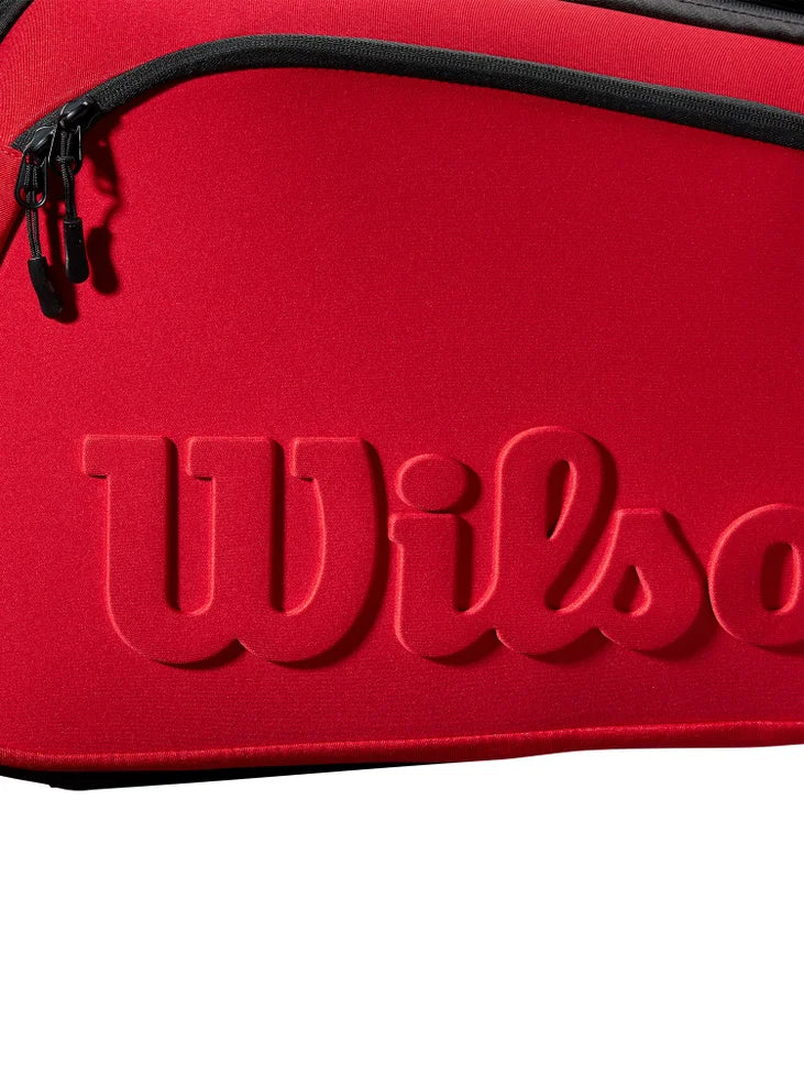 Wilson Super Tour Clash v2 (9 Pack) Tennis Racket Bag (Red-Black)