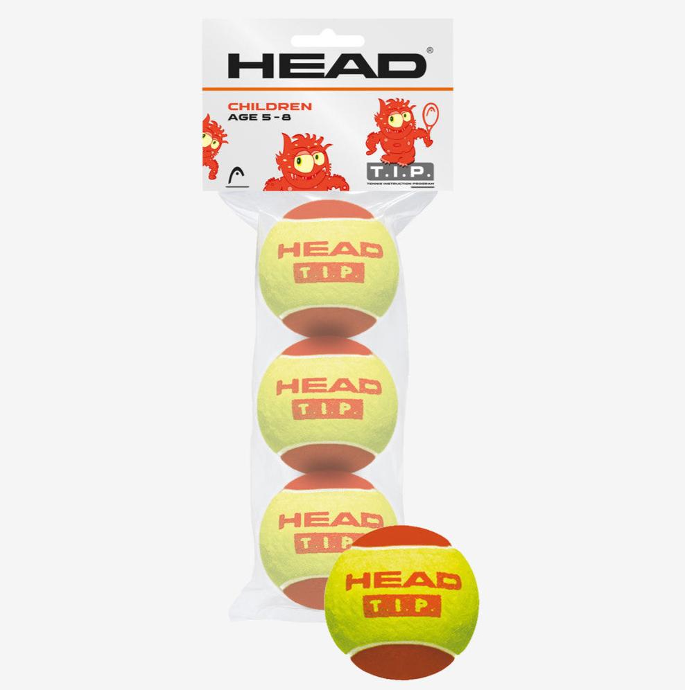 Head T.I.P. Red Trainer Tennis Balls (3 Ball Pack)