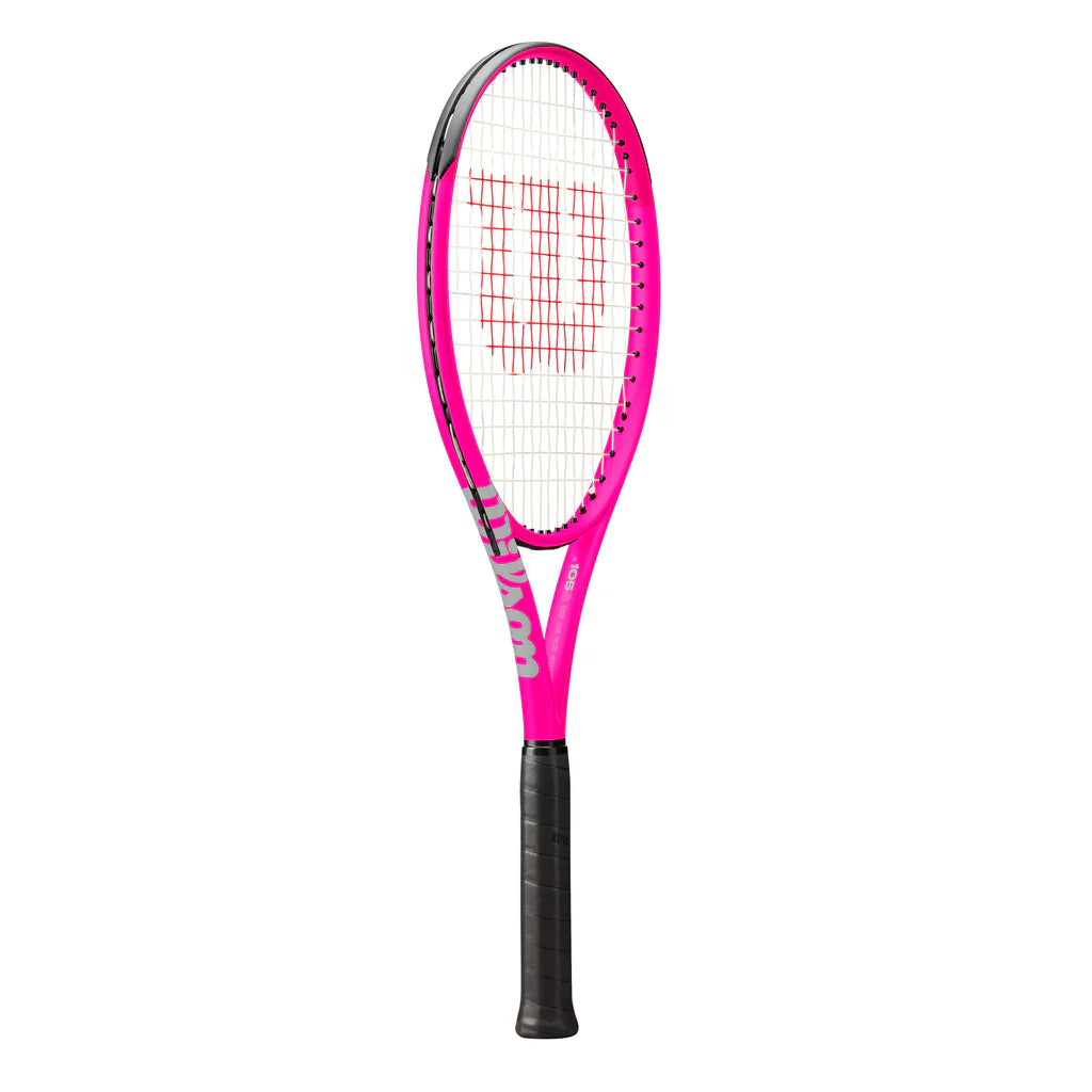 Wilson Burn 105S v6 Pink Tennis Racket (Unstrung 265g) (Strung with Wilson Sensation @ 52lb)
