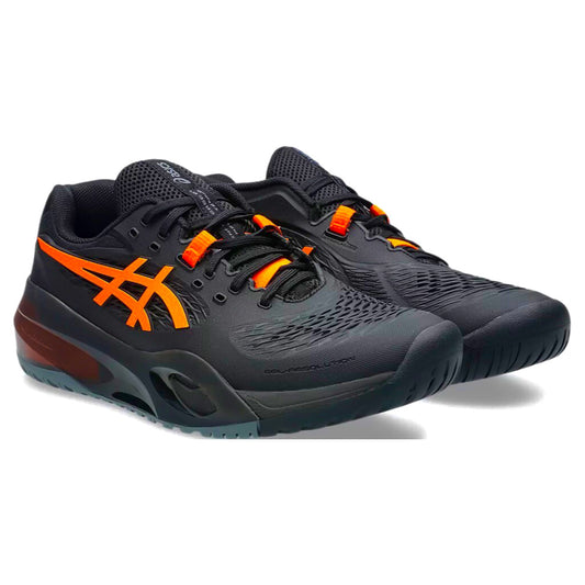 Asics Gel-Resolution X Men's Tennis Shoes (Black-Shocking orange)