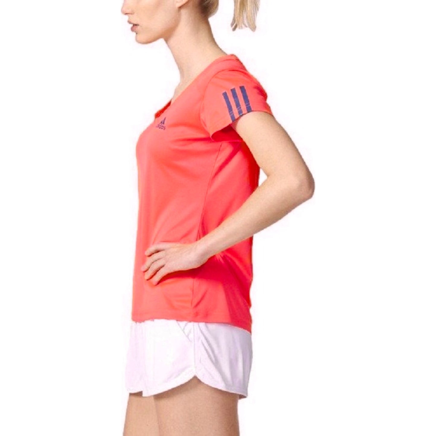 Adidas Women’s Dri-Fit Club Tennis Tee Top T-Shirt (Peach Orange)