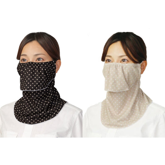 Yakenu Japan Washable UV Protection Cut Mask (Black / Beige) - SportStation HK